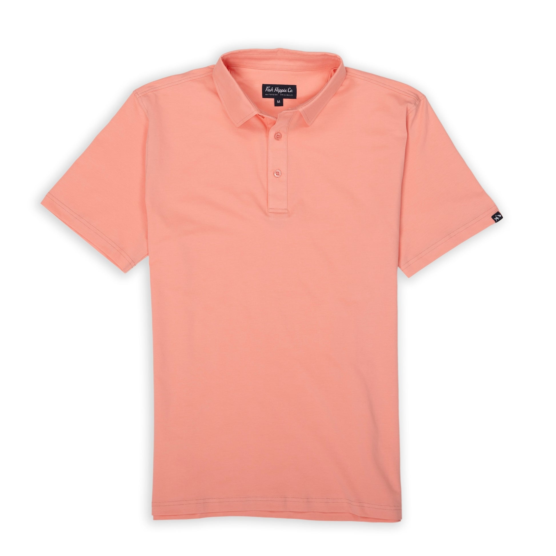 color fish polo Fish Hippie Beacham Solid Polos Shrimp / XL