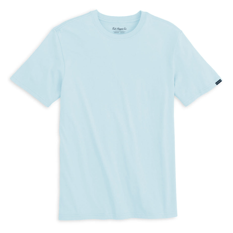 Short Sleeve Logo Tee, Fish Trio on Bayberry